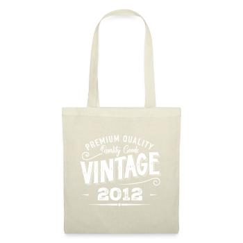 Vintage 2012 Original Rétro Millésime Anniversaire - Sac en tissu - nature - Devant