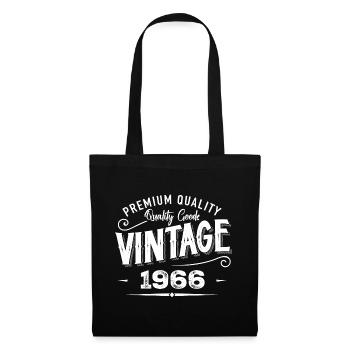 Vintage 1966 Original Rétro Millésime Anniversaire - Sac en tissu - noir - Devant