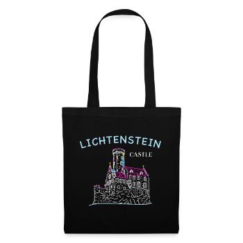 Lichtenstein Castle, Germany, Hand Drawing - Tote Bag - black - Front