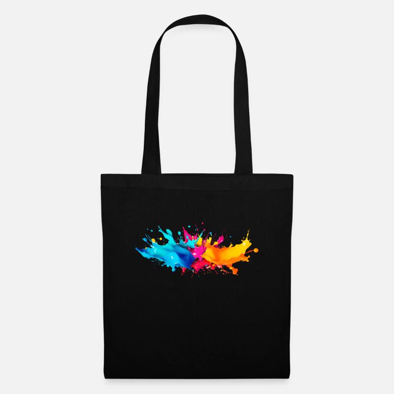 Explosion de Peinture - Sac en tissu - noir