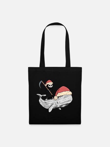 Whale Whale Death Fantasy Dark Ocean Fish Fish - Tote Bag - black