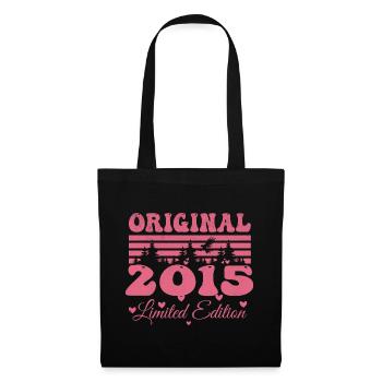 Geschenk zum 9-jährigen Jubiläum von Frauen 2015 | Jahrgang 2015 - Stoffbeutel - Schwarz - Vorne