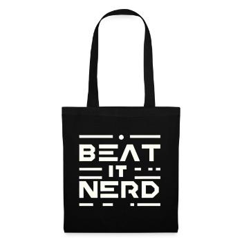 Beat it Nerd 16 - Stoffbeutel - Schwarz - Vorne