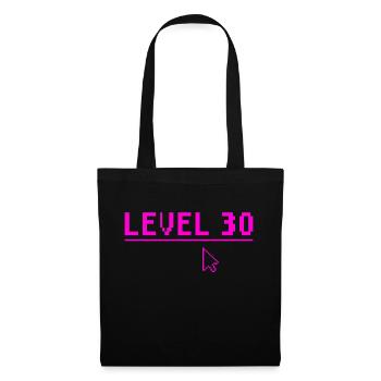 30th Birthday Level 30 Gift Idea - Tote Bag - black - Front