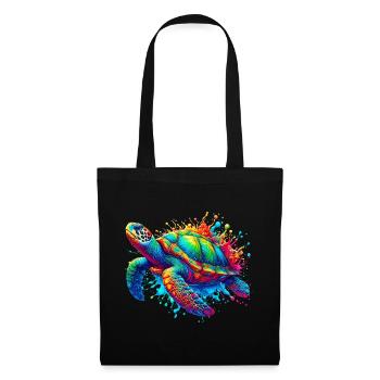 Tortue - Sac en tissu - noir - Devant