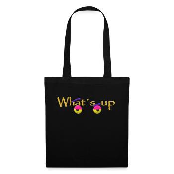 Whats up - Stoffbeutel - Schwarz - Vorne