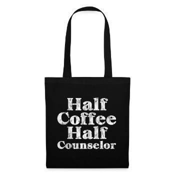 Half Coffee Half Counselor 3 - Tote Bag - black - Front