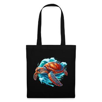 Tortue - Sac en tissu - noir - Devant