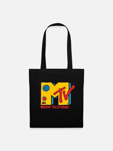 MTV Music Television Radio-Logo - Stoffbeutel - Schwarz
