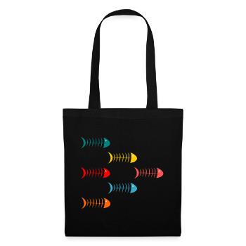 POISSON. POISSON D'AVRIL. VACANCES. ETE. HUMOUR. - Sac en tissu - noir - Devant
