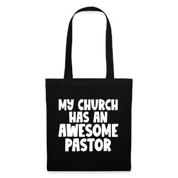 Mon église a un pasteur génial - Sac en tissu - noir - Devant