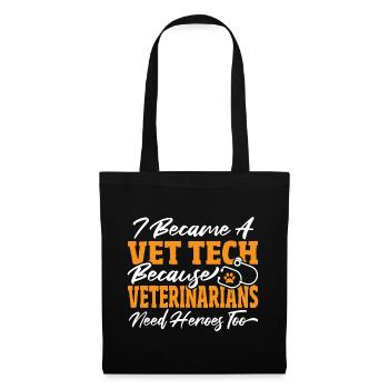 Lover Vet Tech Tierarzthelferin Vet Tech Merch - Stoffbeutel - Schwarz - Vorne