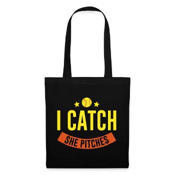 I Catch She Pitches 4 - Stoffbeutel - Schwarz - Vorne