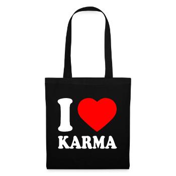 I love karma - Tote Bag - black - Front