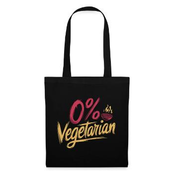 0% Vegetarian 11 - Stoffbeutel - Schwarz - Vorne