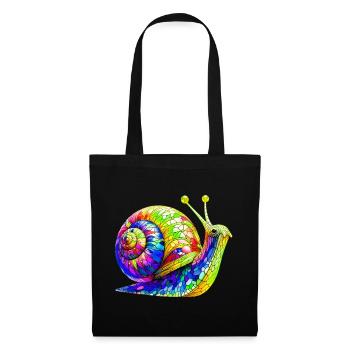 Schnecke - Stoffbeutel - Schwarz - Vorne