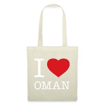 I LOVE OMAN - Stoffbeutel - Natur - Vorne