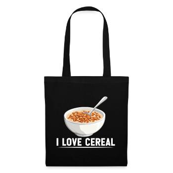 I Love Cereal 16 - Stoffbeutel - Schwarz - Vorne
