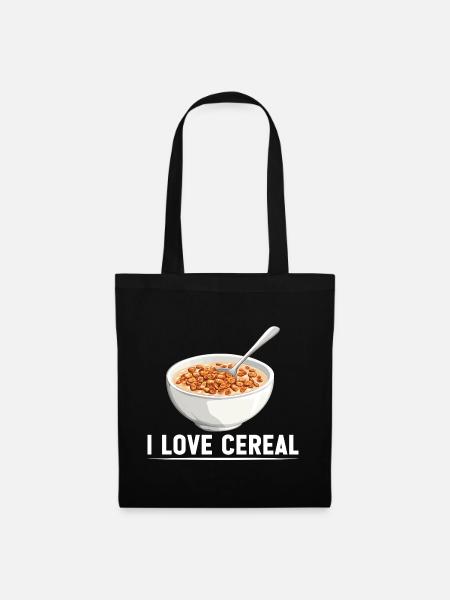 I Love Cereal 16 - Stoffbeutel - Schwarz