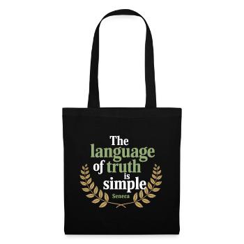Seneca | The Language of Truth is Simple - Tote Bag - black - Front