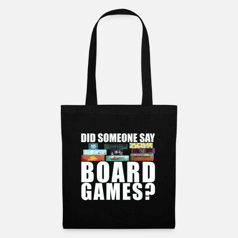 Brettspiele Spruch - Did someone say board games? - Stoffbeutel - Schwarz