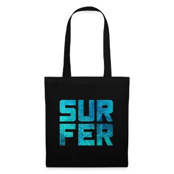 Surfer Mandala Pattern Surfing Camping Sports Water - Tote Bag - black - Front