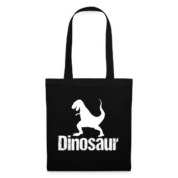 Dinosaure - T-Rex - Tyrannosaure - Sac en tissu - noir - Devant