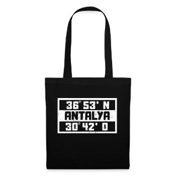 Antalya Coordinates Turkey Holiday Idea - Tote Bag - black - Front