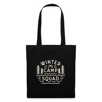 Winter camp squad camping trip mountain camper - Tote Bag - black - Front