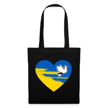 Ukraine Peace Heart Design - Sac en tissu - noir - Devant