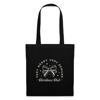 Very demure Christmas girls club crew squad bow - Tote Bag - black - Front