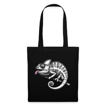 Chameleon pastel tribal art - Tote Bag - black - Front