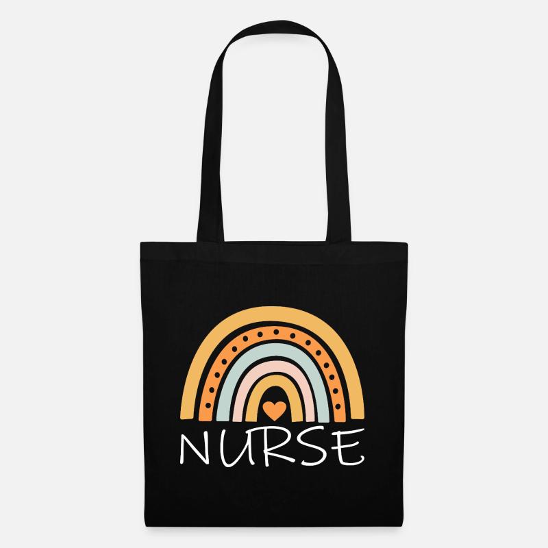 Lustige Krankenschwester Geschenke Krankenpflege Outfits - Stoffbeutel - Schwarz