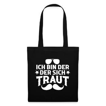 Bräutigam Polterabend Junggesellenabschied - Stoffbeutel - Schwarz - Vorne