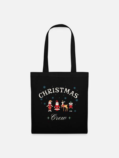 Rentier Geschenkidee für festliche Stimmung - Stoffbeutel - Schwarz