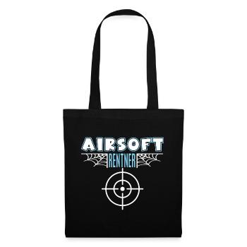 Airsoft Airsofter Rentner Rente Ruhestand - Stoffbeutel - Schwarz - Vorne