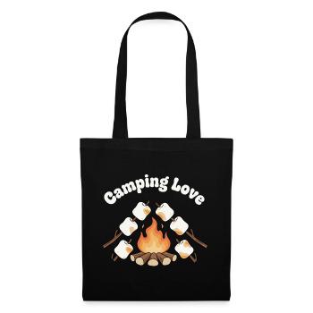 Lagerfeuer Liebe Marshmallows - Stoffbeutel - Schwarz - Vorne
