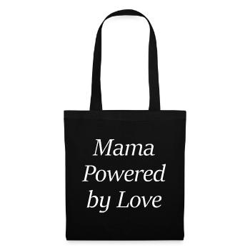 Mama Powered by Love - Stoffbeutel - Schwarz - Vorne