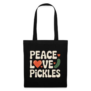 Peace Love Pickles Cucumber Love Pickles - Tote Bag - black - Front