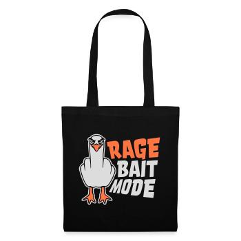 Rage Appât Mode Mouette Oiseau Méchant Drôle Provocation - Sac en tissu - noir - Devant