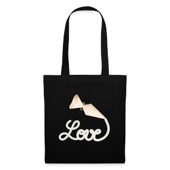 Piping bag writes "Love" – sweet decoration motif - Tote Bag - black - Front