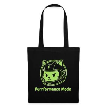 Mode de la Purrance : Chat en casque - Sac en tissu - noir - Devant
