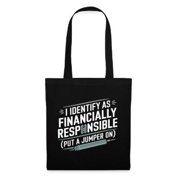 T-shirt Identité Responsable Financière - Sac en tissu - noir - Devant