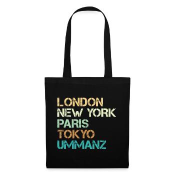 Vacances en mer Baltique LONDRES NEW YORK PARIS TOKYO Drôle - Sac en tissu - noir - Devant