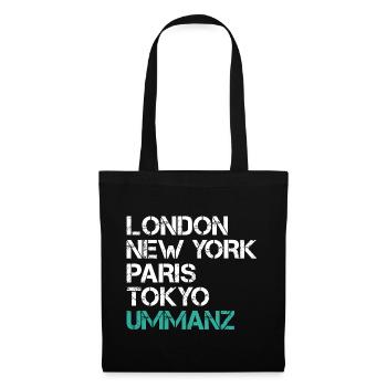Vacances en mer Baltique LONDRES NEW YORK PARIS TOKYO Drôle - Sac en tissu - noir - Devant