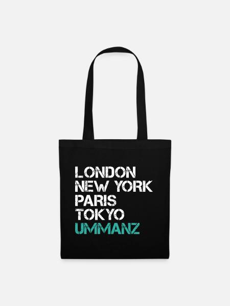 Ostsee Urlaub LONDON NEW YORK PARIS TOKYO Lustig - Stoffbeutel - Schwarz
