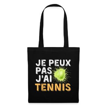 Graphic Original I Can't I Tennis - Stoffbeutel - Schwarz - Vorne