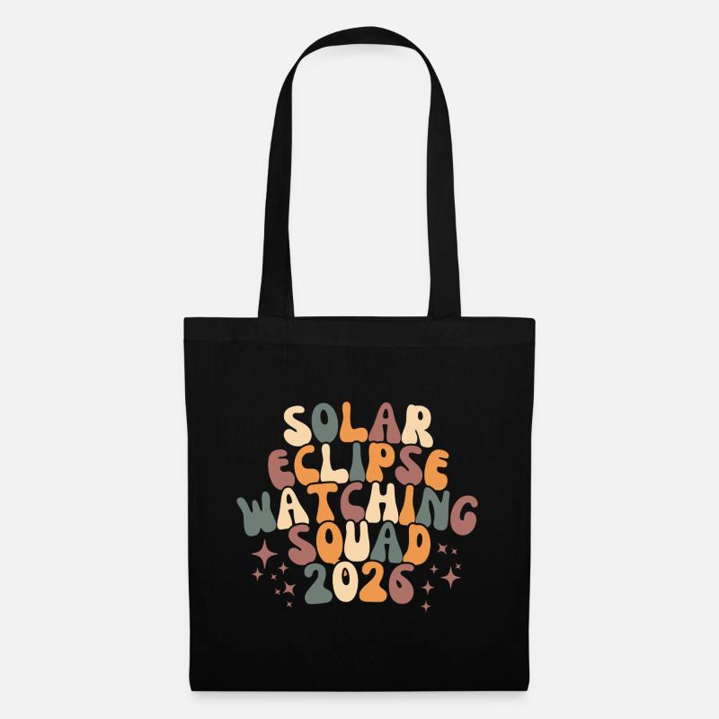 Équipe de surveillance des éclipses solaires 2026 - Sac en tissu - noir