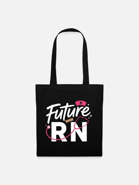 Future RN Stethoskop & Klinik - Stoffbeutel - Schwarz