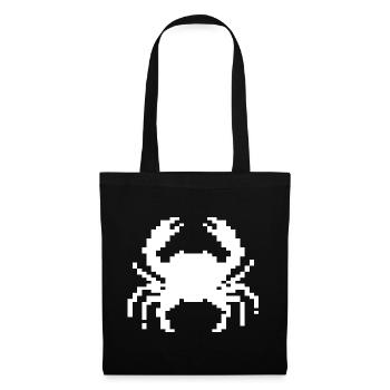 Pixelkrabben-Design - Stoffbeutel - Schwarz - Vorne